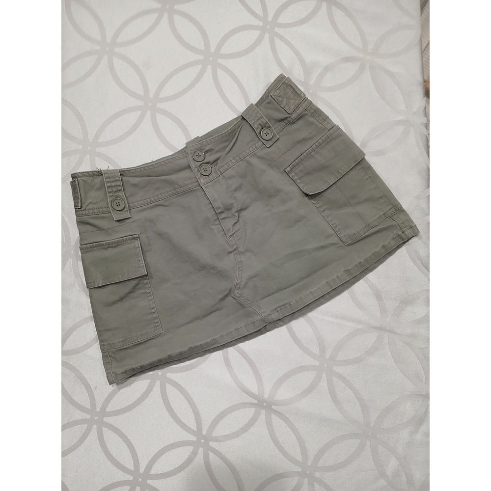 Madden NYC Olive Green Cargo Mini Skort Size Small Streetwear Utilitarian